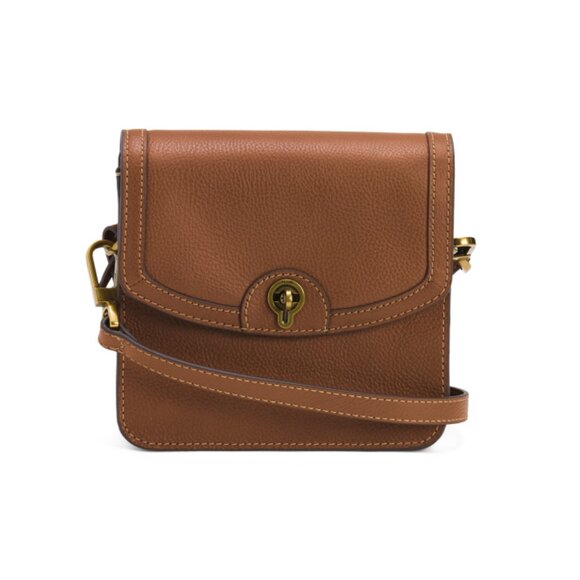 FOSSIL Brown Leather Crossbody - Picture 1 of 2